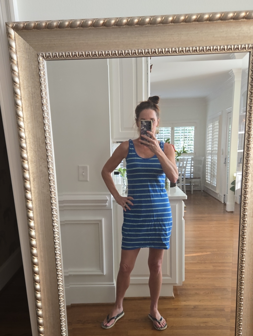 Mossimo Supply Co. Blue Striped Mini Dress